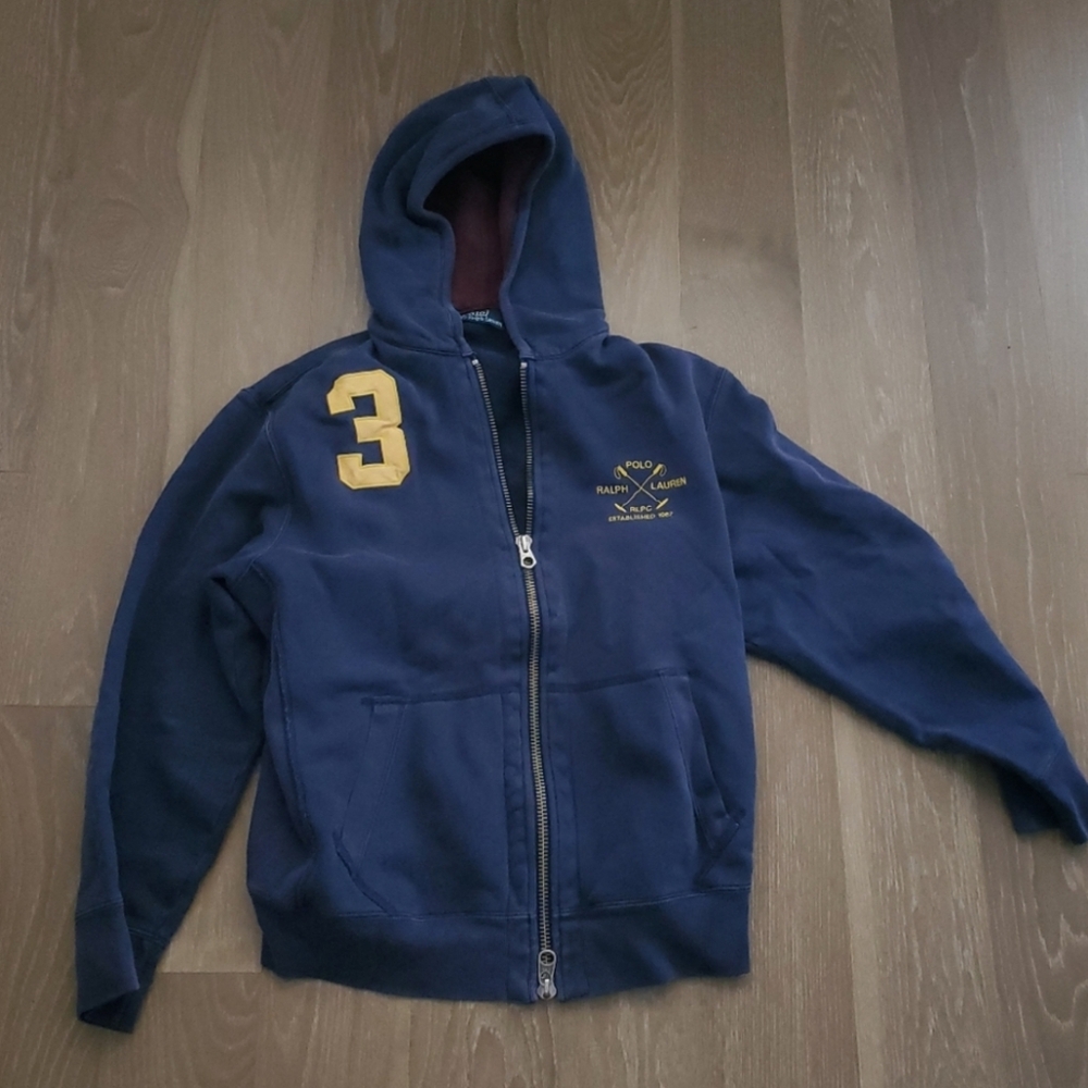 Vintage 2000s Polo Ralph Lauren 3 RLPC Rugby Pullover Fullzip Hoodie Large